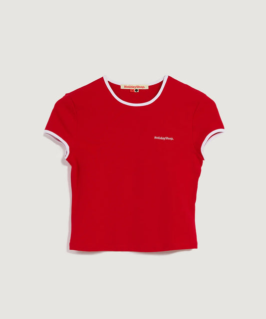 HS BABY TEE - RED/WHITE