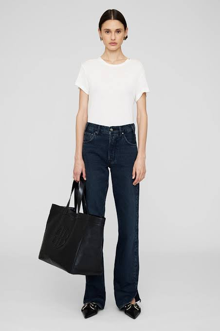 LARGE RIO TOTE - BLACK RECYLCED LEATHER