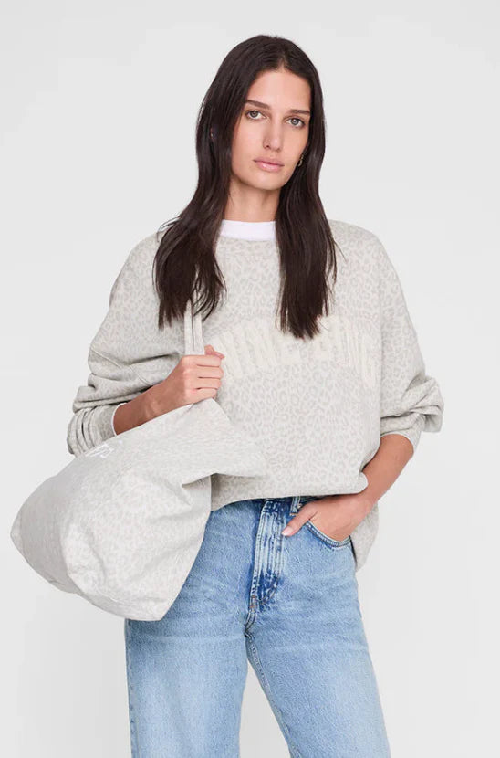 MILES SWEATSHIRT ANINE BING - WASHED WHITE LEOPARD