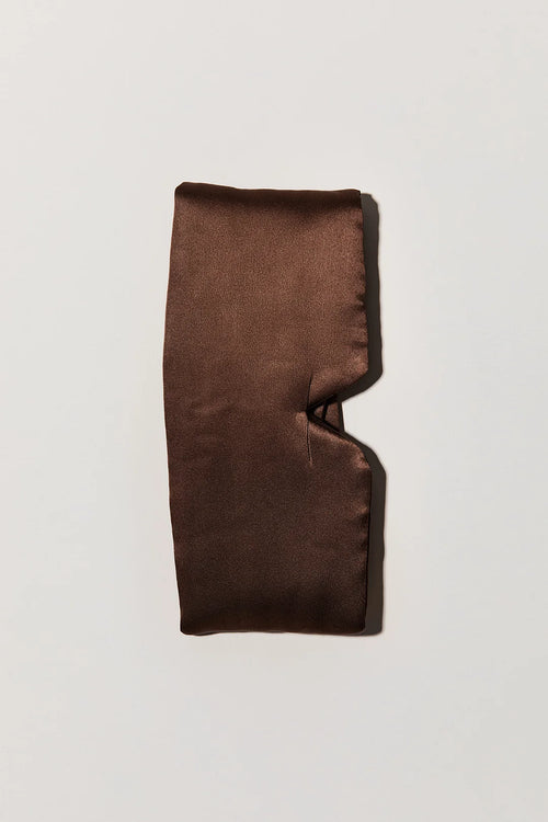 BCB X ROBEY MULBERRY SILK SLEEP EYE MASK - CHOCOLATE