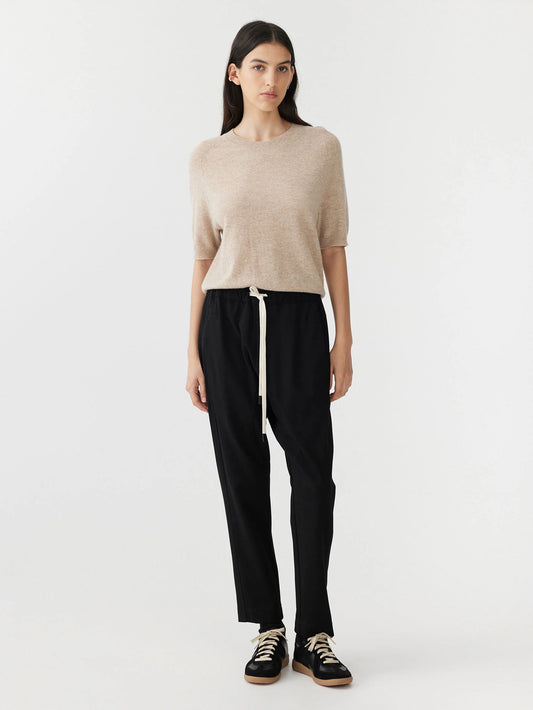 VISCOSE JERSEY RELAXED PANT - BLACK