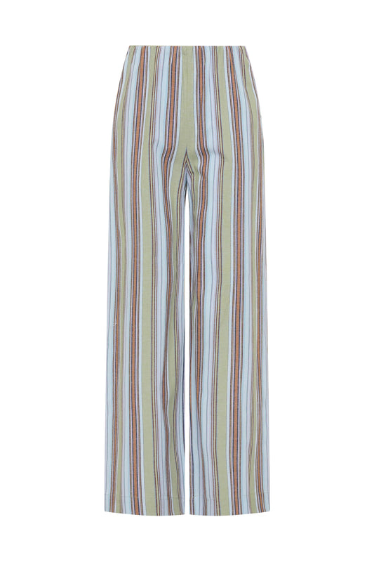 (PRE-ORDER) LANE PANT - AGUA STRIPE BLUE