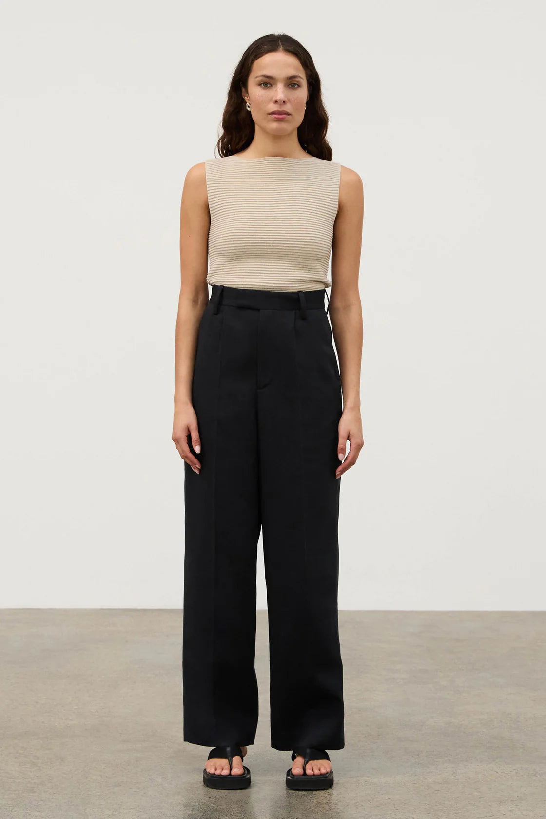 RECYCLED TAILORED PANT - BLACK