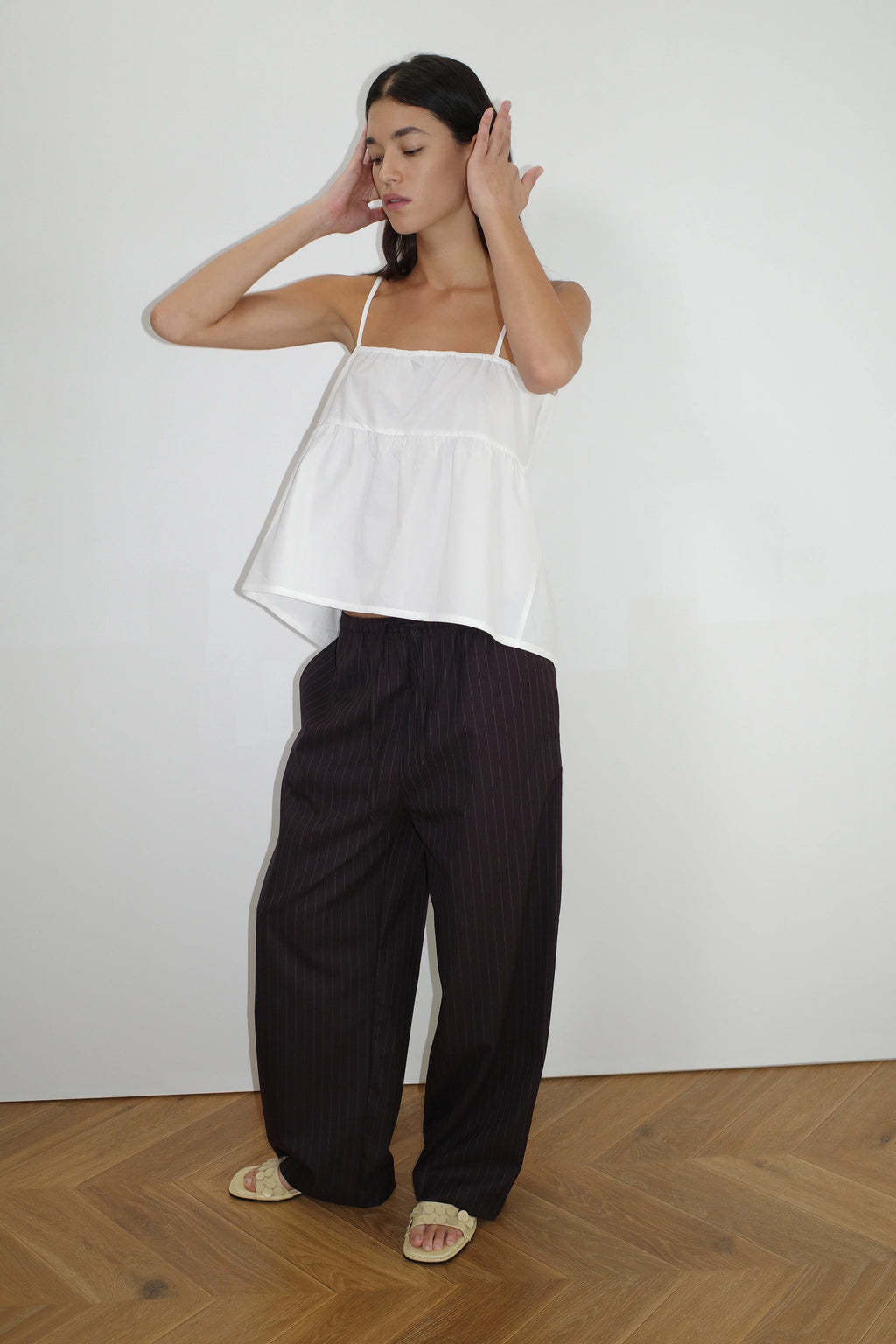 DRAWCORD WOOL PANT - LICORICE