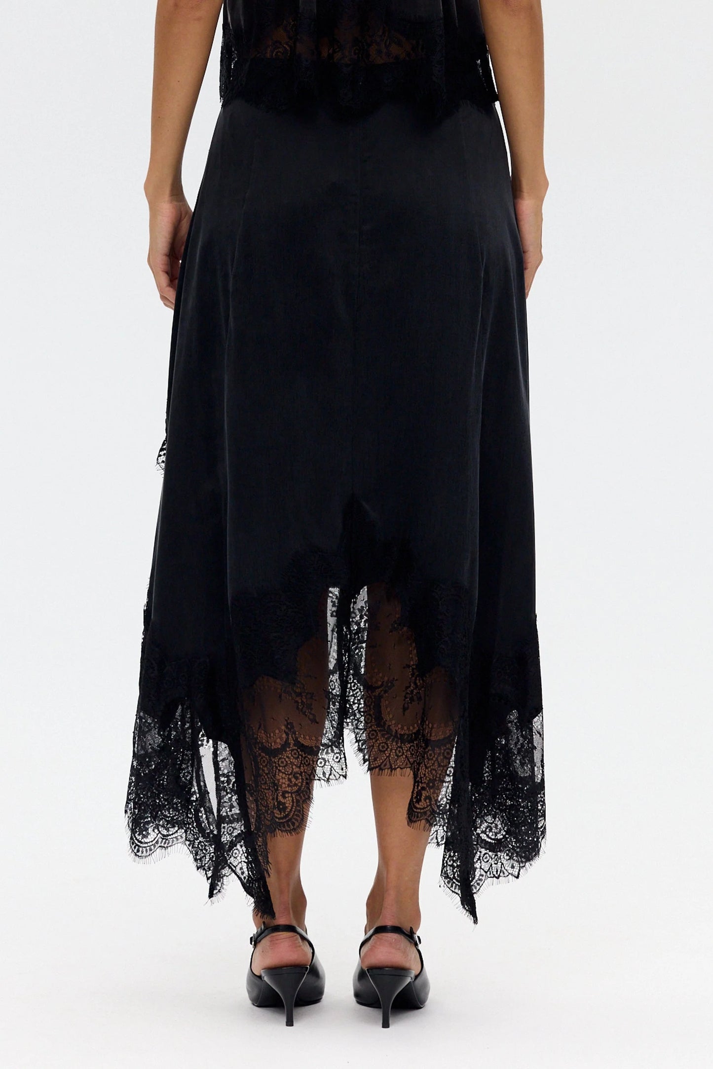 VISIONS LACE SKIRT - EBONY