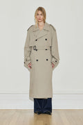 DOUBLE BREASTED TRENCH - BEIGE
