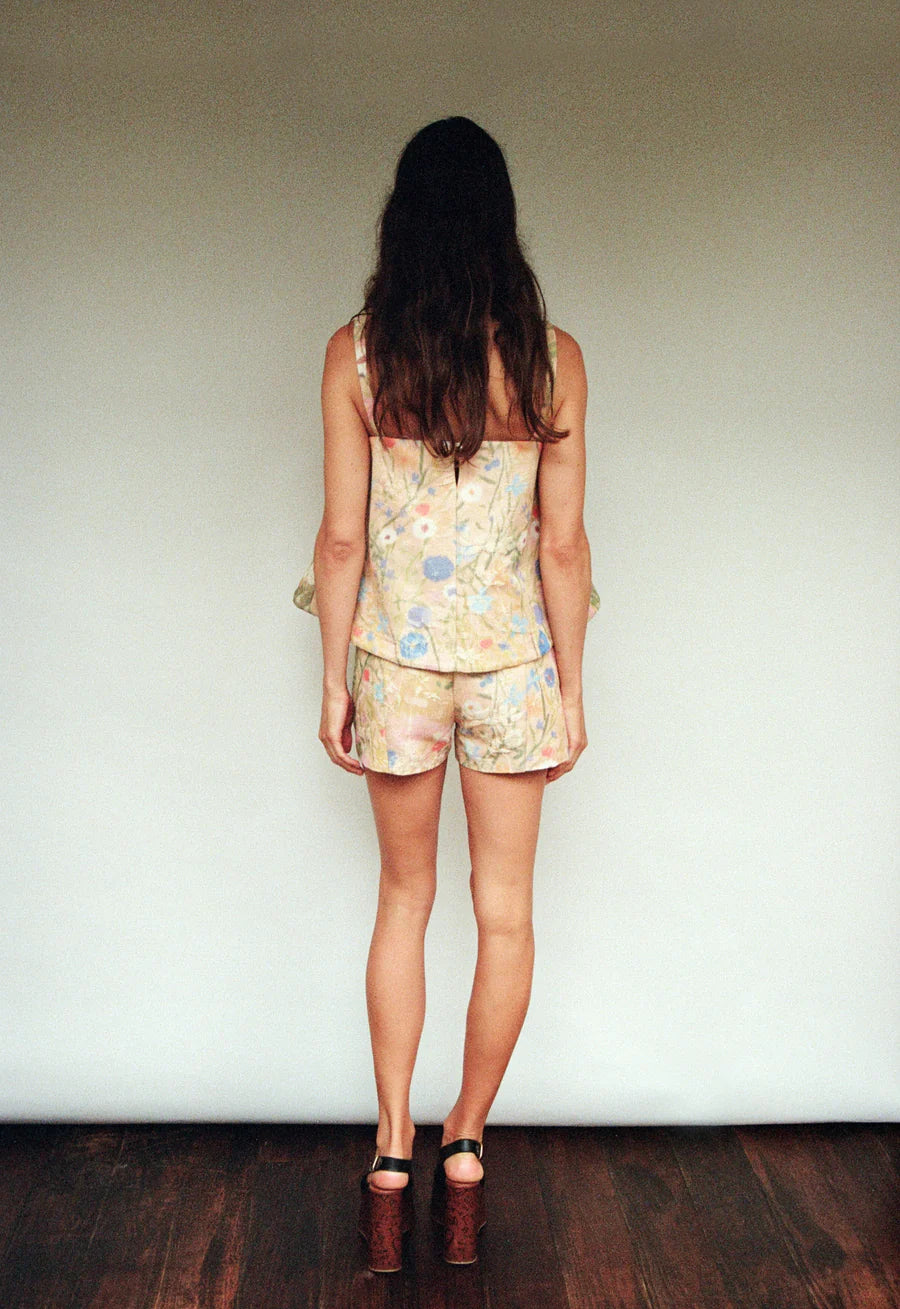 CHASING THE SUN TOP - PRESSED FLOWERS