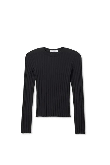 ROWE RIB CREWNECK LONG SLEEVE - BLACK