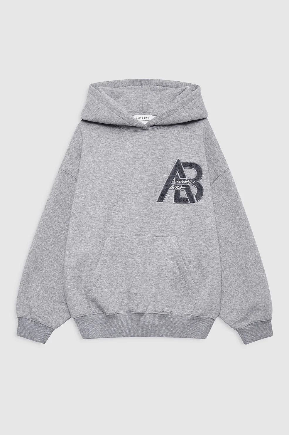 JACI HOODIE LETTERMAN - MEDIUM HEATHER GREY