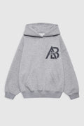JACI HOODIE LETTERMAN - MEDIUM HEATHER GREY