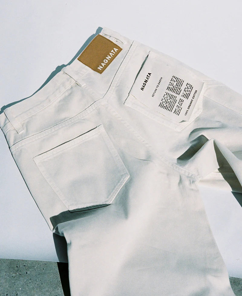 VEGETABLE DYE UTILITY JEAN - BONE WHITE