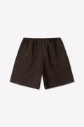 HALF SHORT - BROWN BLACK STRIPE