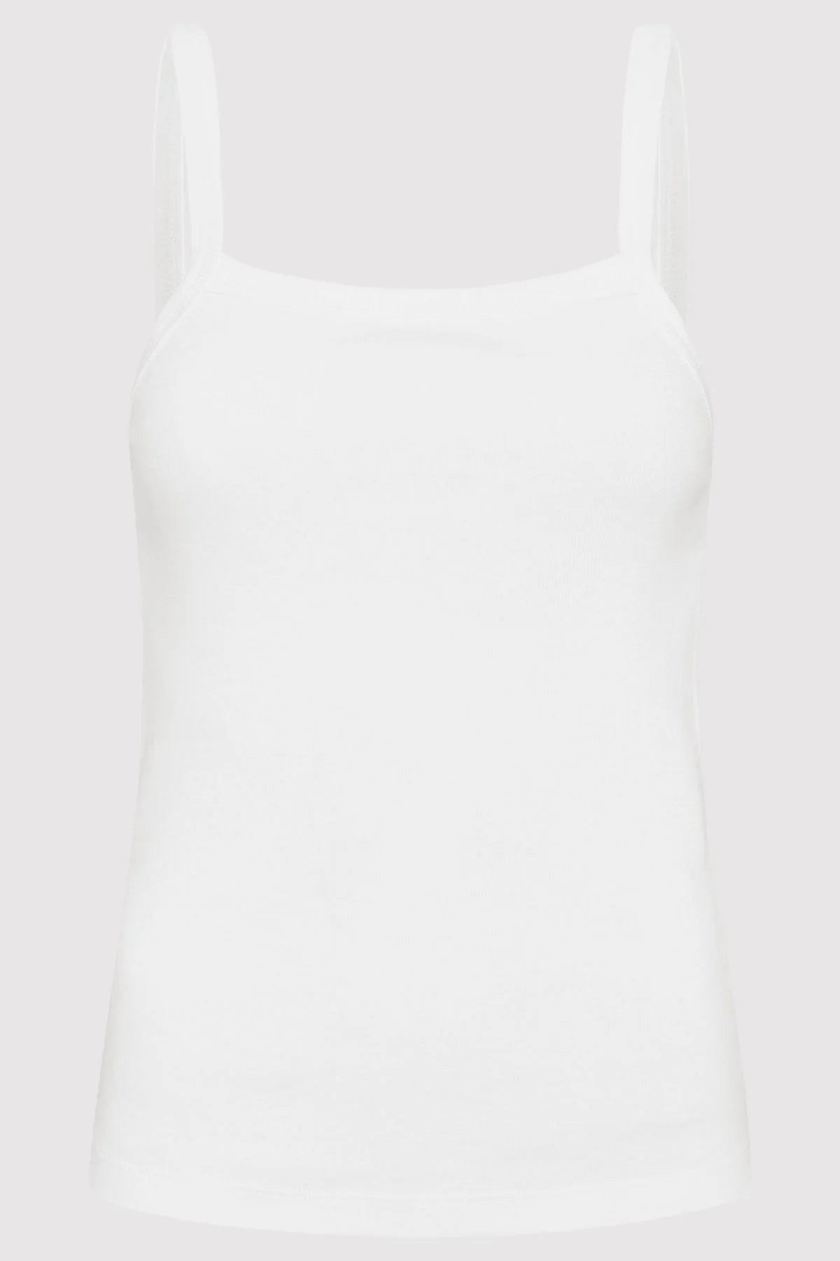 ORGANIC COTTON SQUARE NECK TANK - WHITE