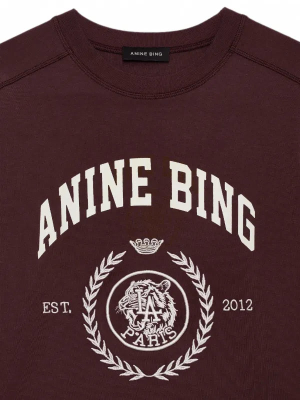 (PRE-ORDER) CADE TEE COLLEGIATE - BURGUNDY