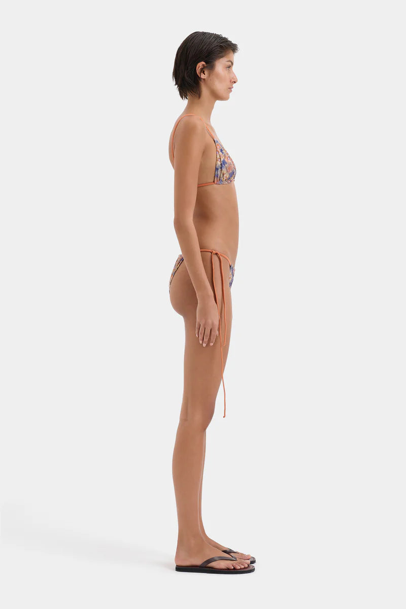 FIORE STRING TRIANGLE TOP - PETALO SCURO