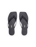 SQUARE TOE LILY SLIDE - BLACK