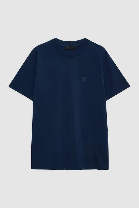 LILI TEE FRAMED MONOGRAM - WASHED NAVY