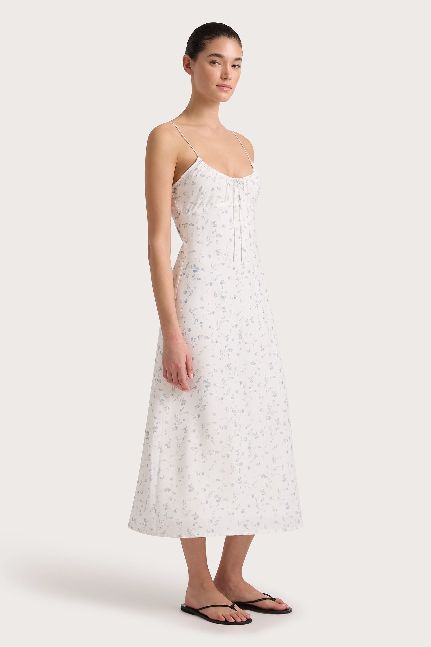 PAU DRESS - BLOSSOM EGG SHELL / POWDER BLUE