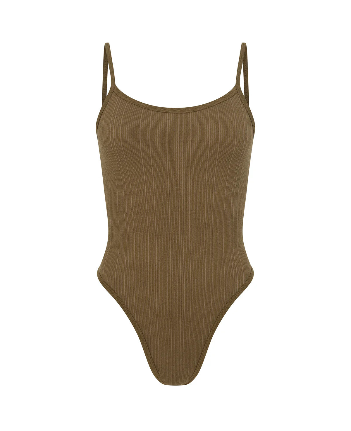 (PRE-ORDER) PINSTRIPE WOOL BODYSUIT - HARVEST