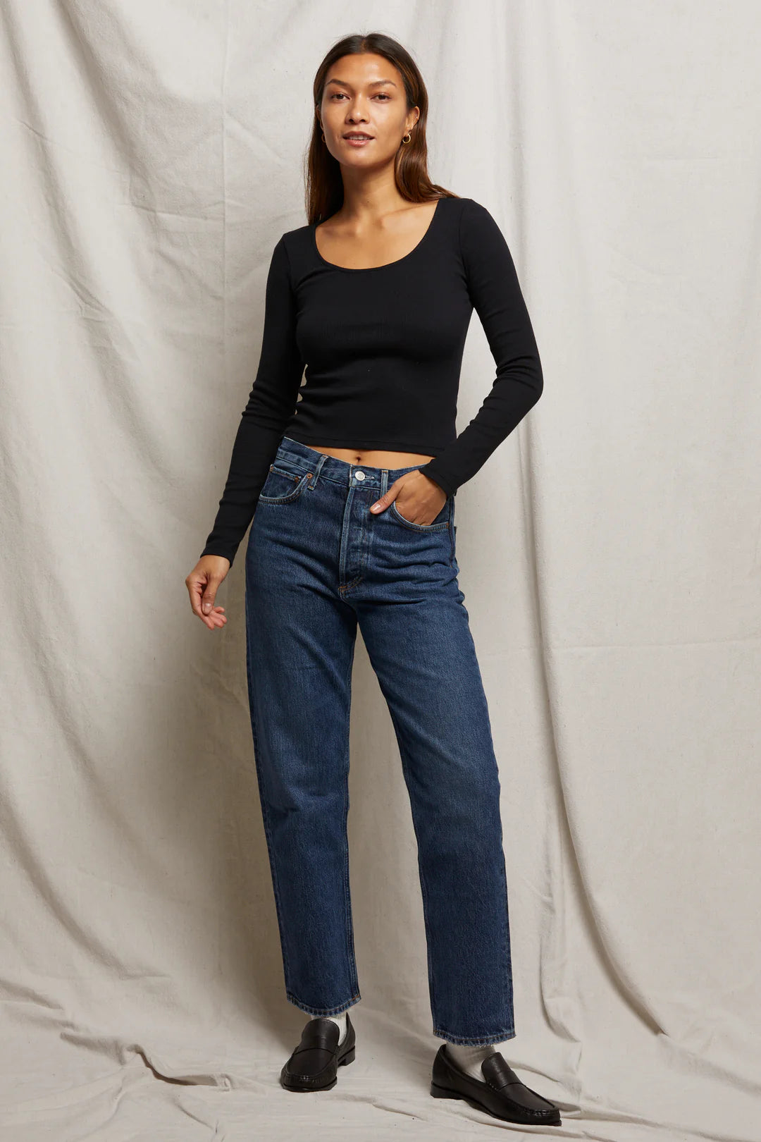 ANYA LONGSLEEVE  - TRUE BLACK
