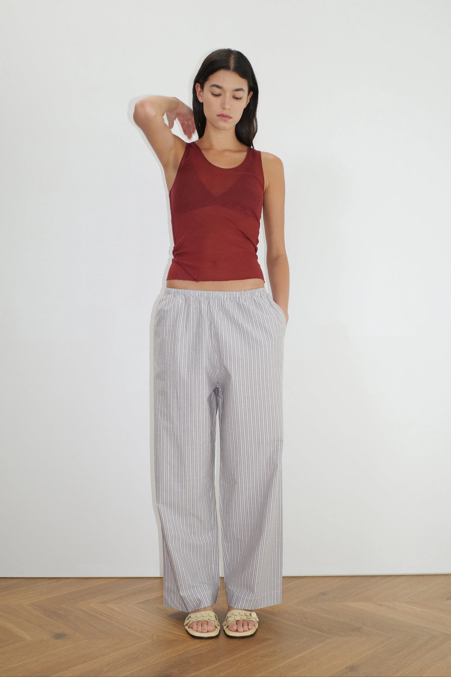THE EASE TROUSER - SEAS STRIPE