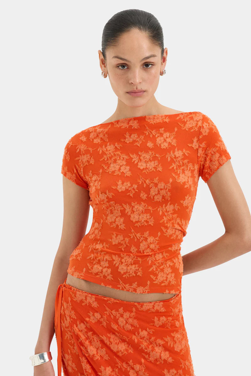 (PRE-ORDER) BLANCA TOP - PALMERA TANGERINE