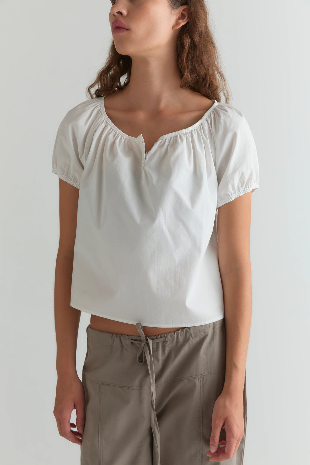 POPLIN T SHIRT - WHITE