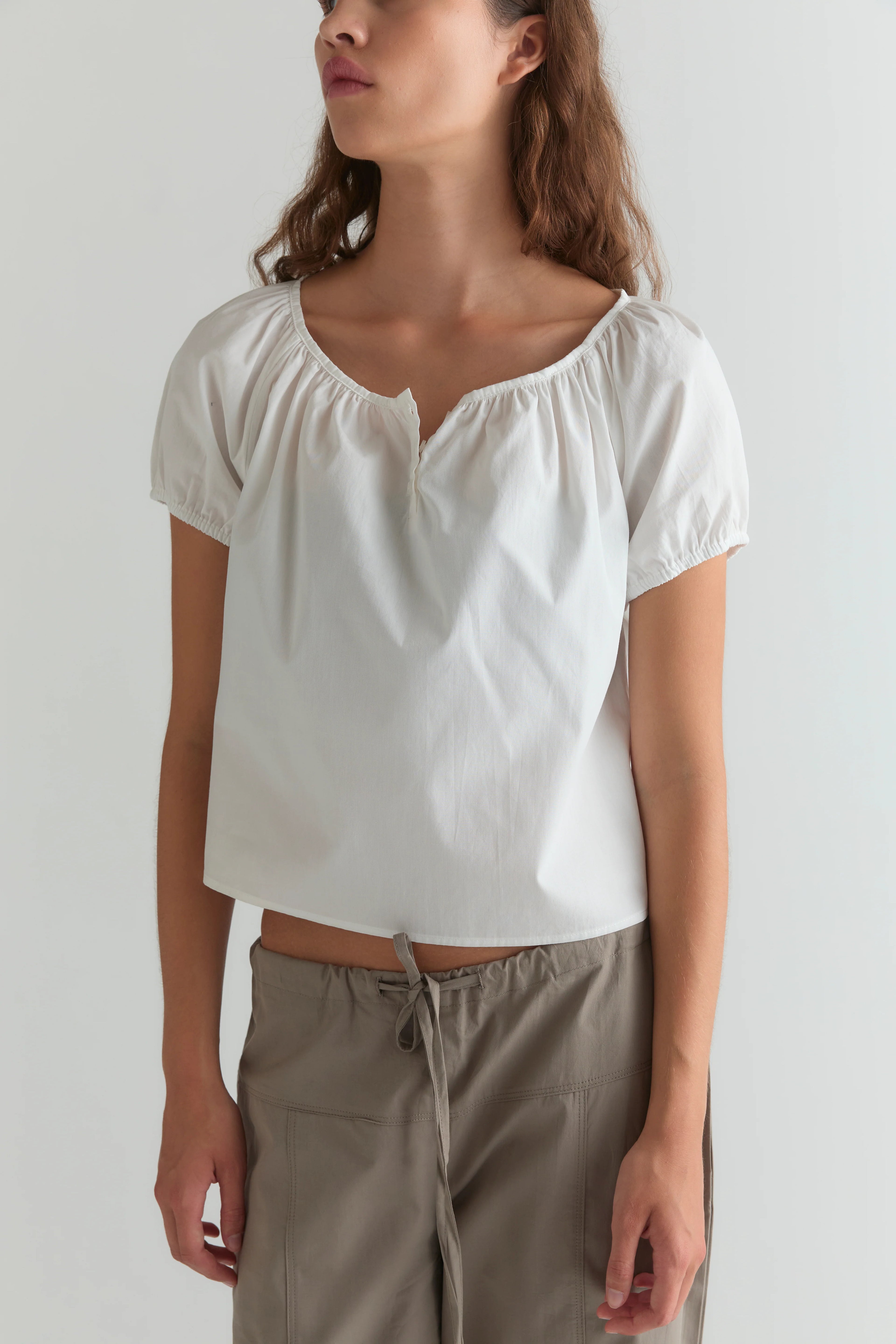 POPLIN T SHIRT - WHITE