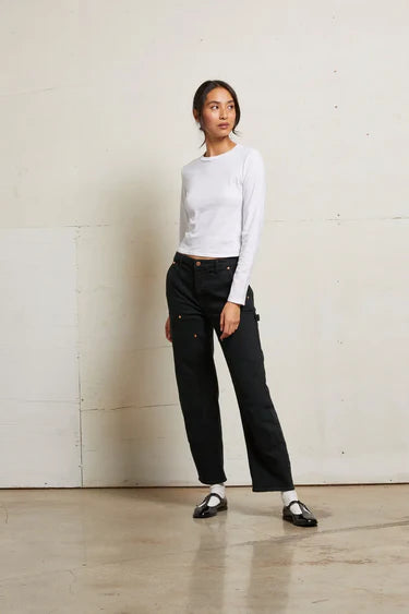 JAMIE LONGSLEEVE TOP - WHITE