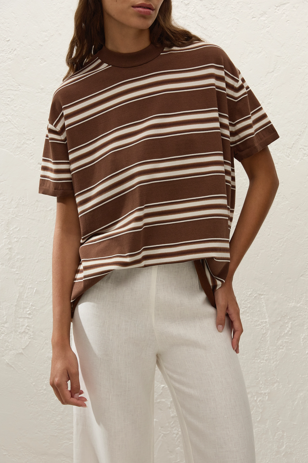 LE PAZ TOP - OMBRE STRIPE MACRO CAROB – ATELIER ON GEORGE