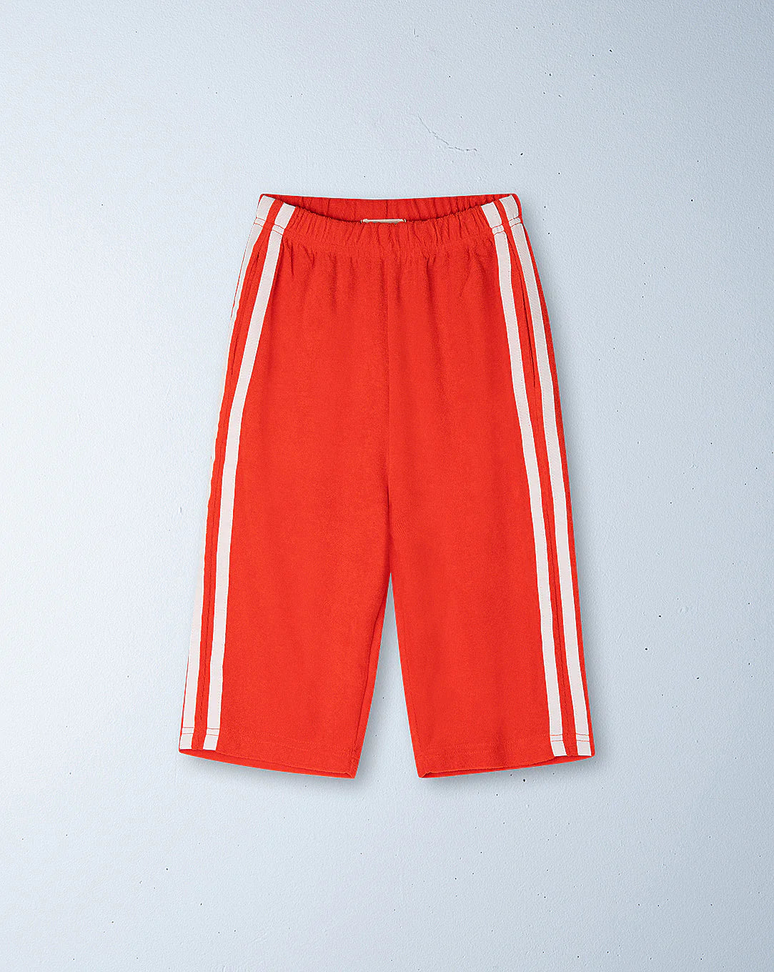 TWIN STRIPE TERRY PANT - ROSSO