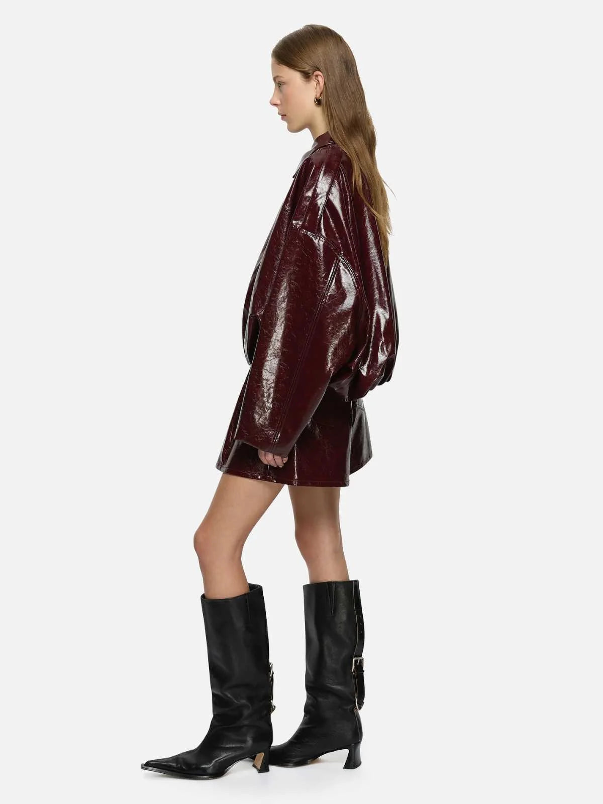 RITA SHORTS - BURGANDY