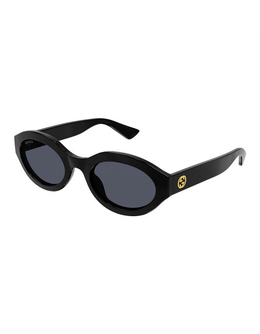 GUCCI MINIMAL GG OVAL SUNGLASSES GG1579S001 - BLACK