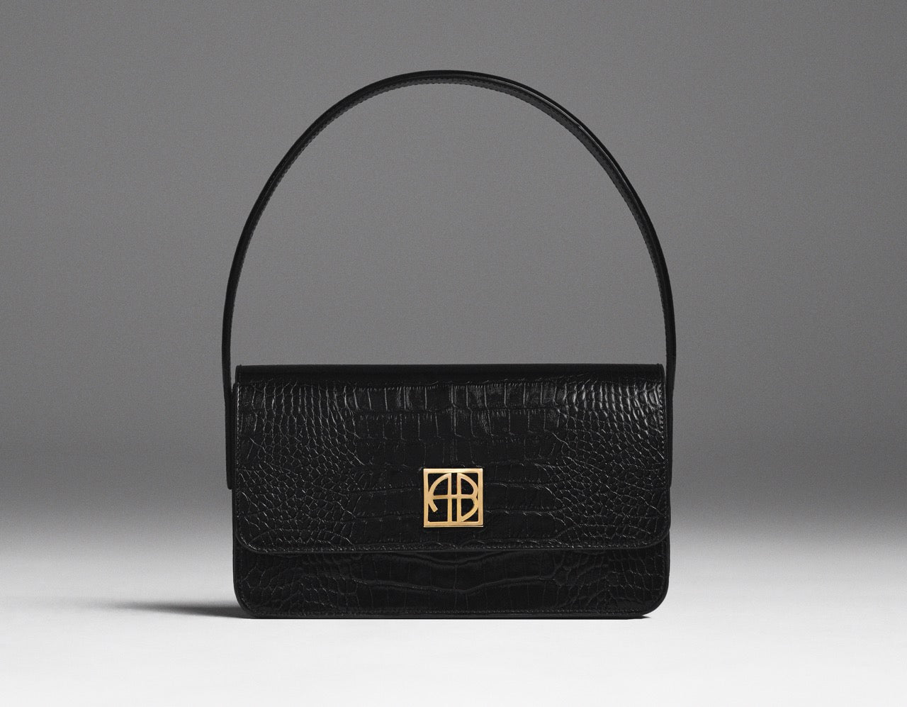 ELLY SHOULDER BAG - BLACK EMBOSSED