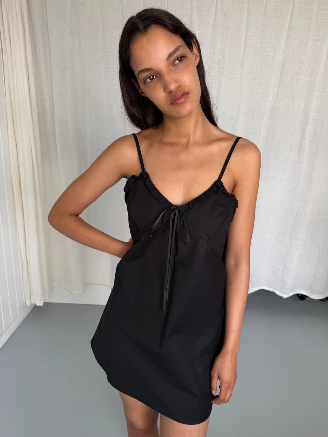 (PRE-ORDER) BIAS MINI DRESS - BLACK