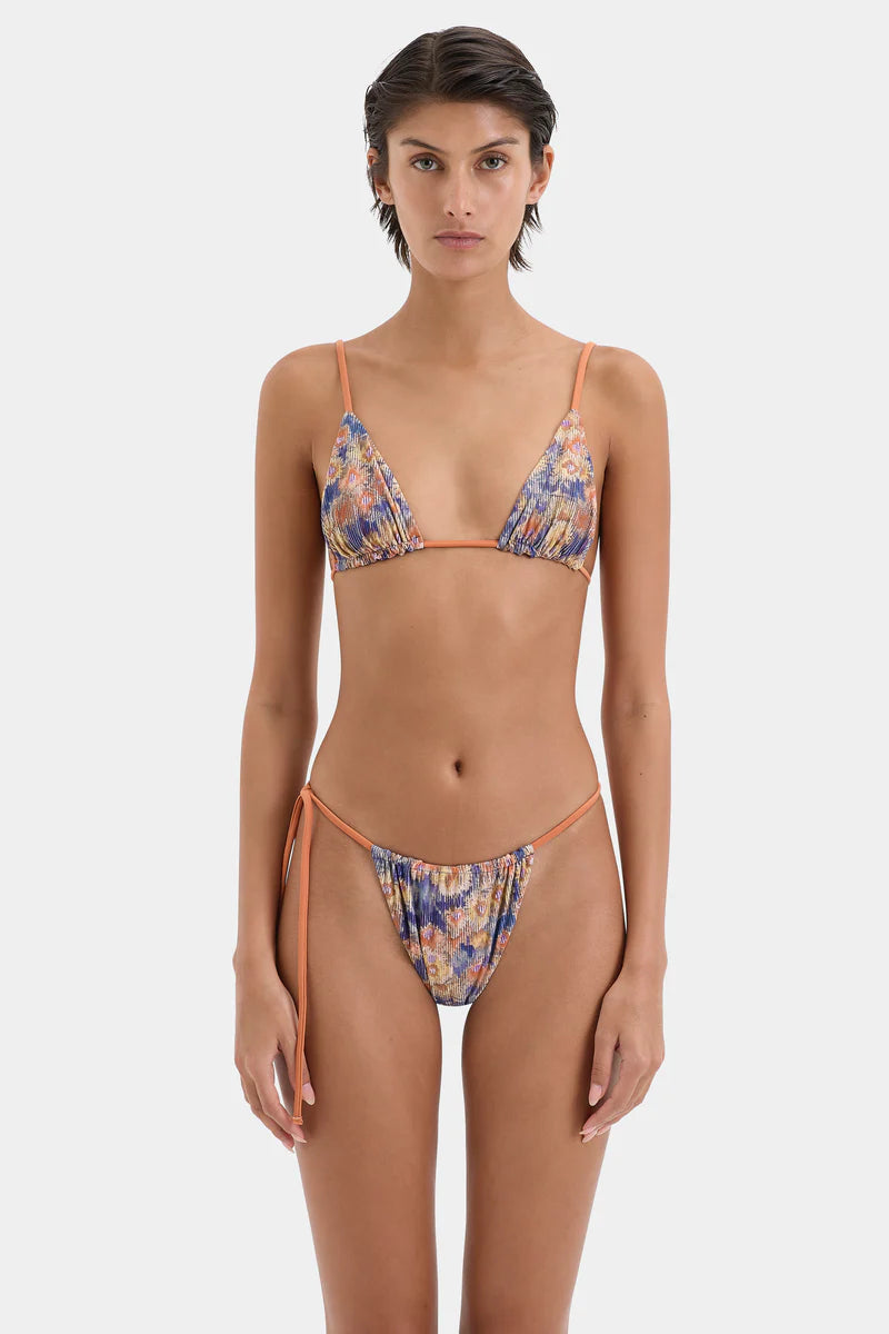 FIORE STRING TRIANGLE TOP - PETALO SCURO