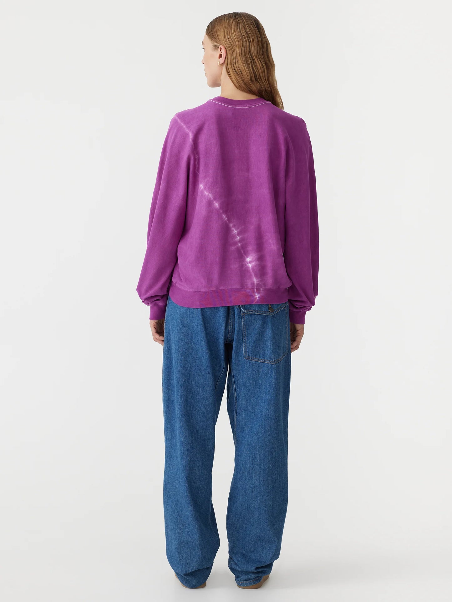 CRESCENT DYE REVERSE SWEAT - MAGENTA