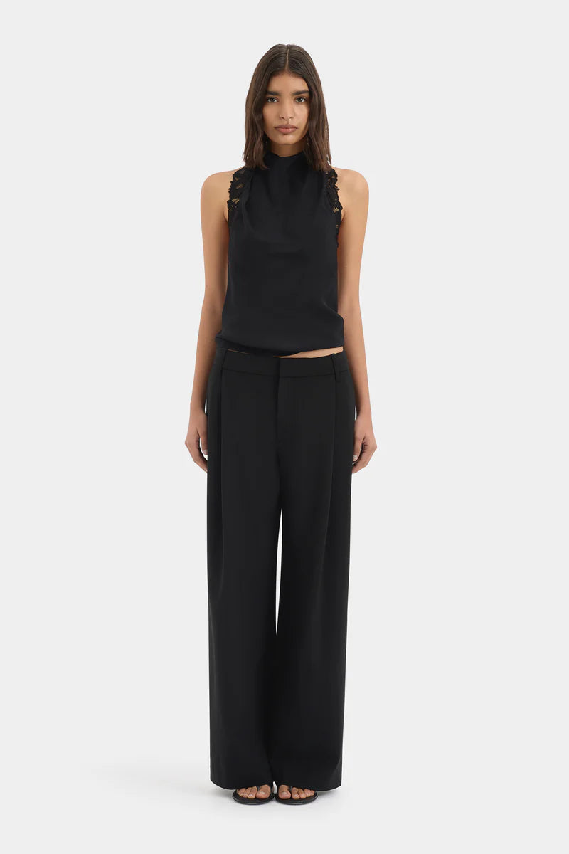 (PRE-ORDER) NORIA HALTER TIE TOP - BLACK