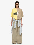 SURF MORE TEE - CITRUS / TAUPE