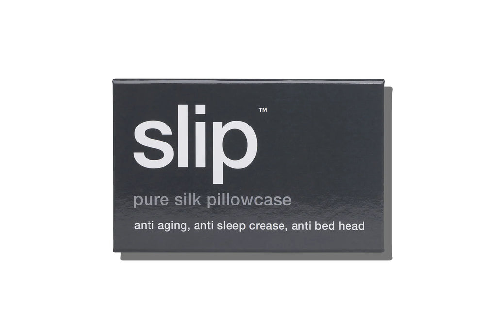 SLIP PURE SILK QUEEN PILLOWCASE - CHARCOAL