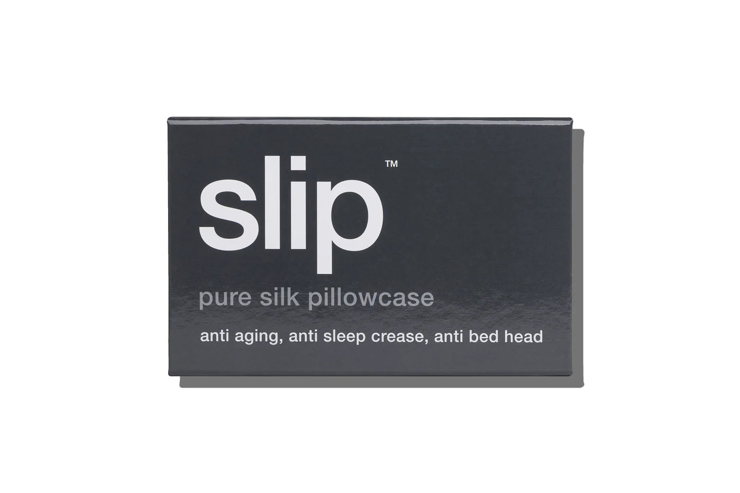 SLIP PURE SILK QUEEN PILLOWCASE - CHARCOAL