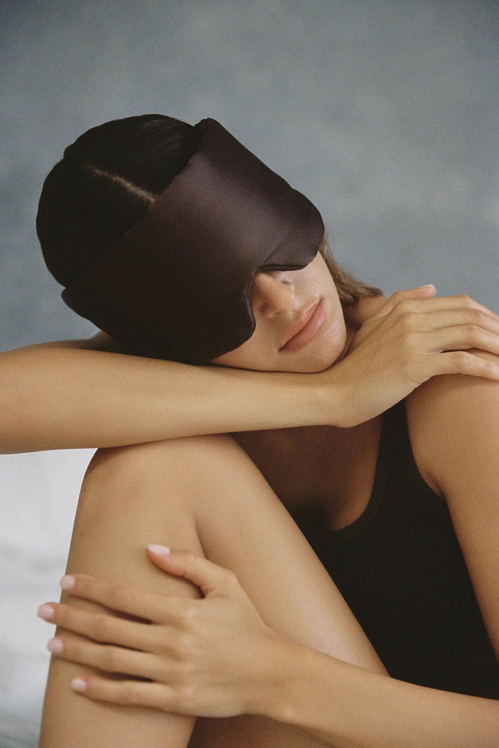 BCB X ROBEY MULBERRY SILK SLEEP EYE MASK - CHOCOLATE