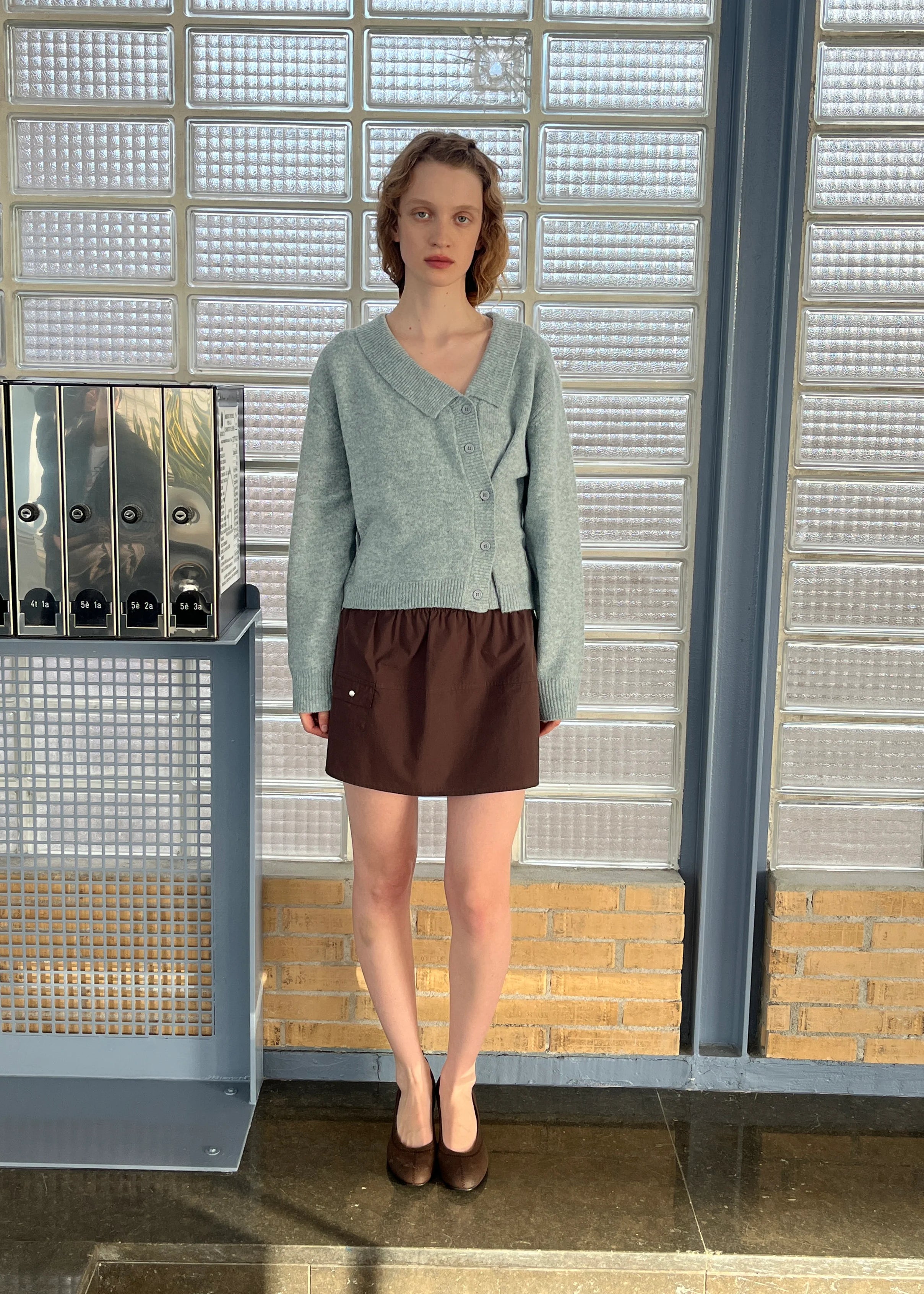 POCKET SKIRT - SEPIA