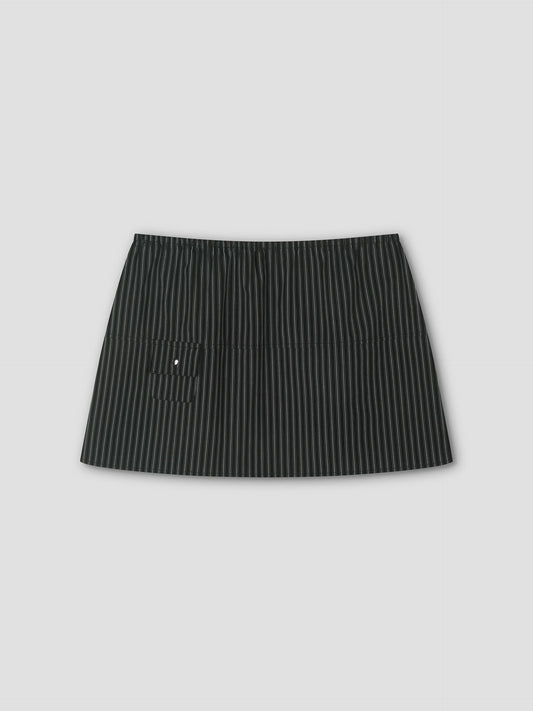 (PRE-ORDER) POCKET SKIRT - MONO STRIPE