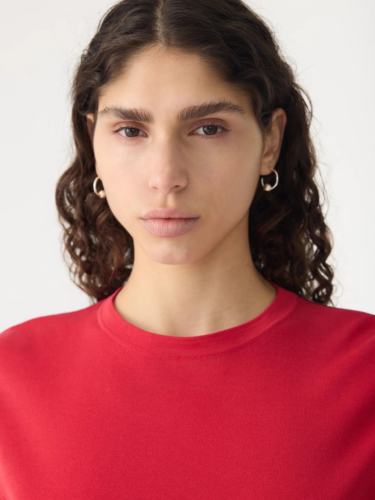 KNITTED BABY LS T SHIRT - RED