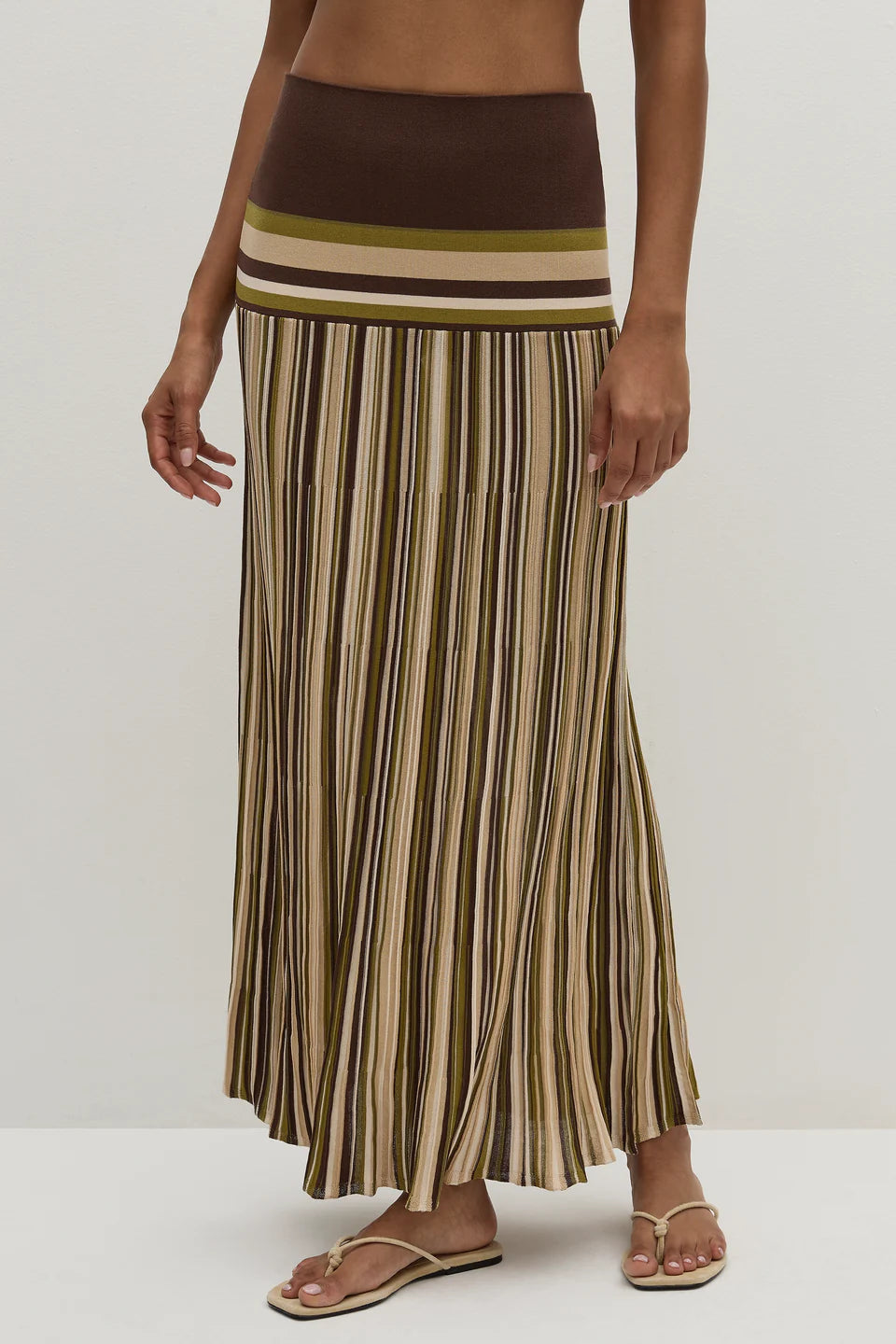 CITARA SKIRT - ESPRESSO PINE STRIPE