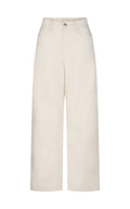 OLIVE MID SLOUCHY WIDE JEAN - BONE