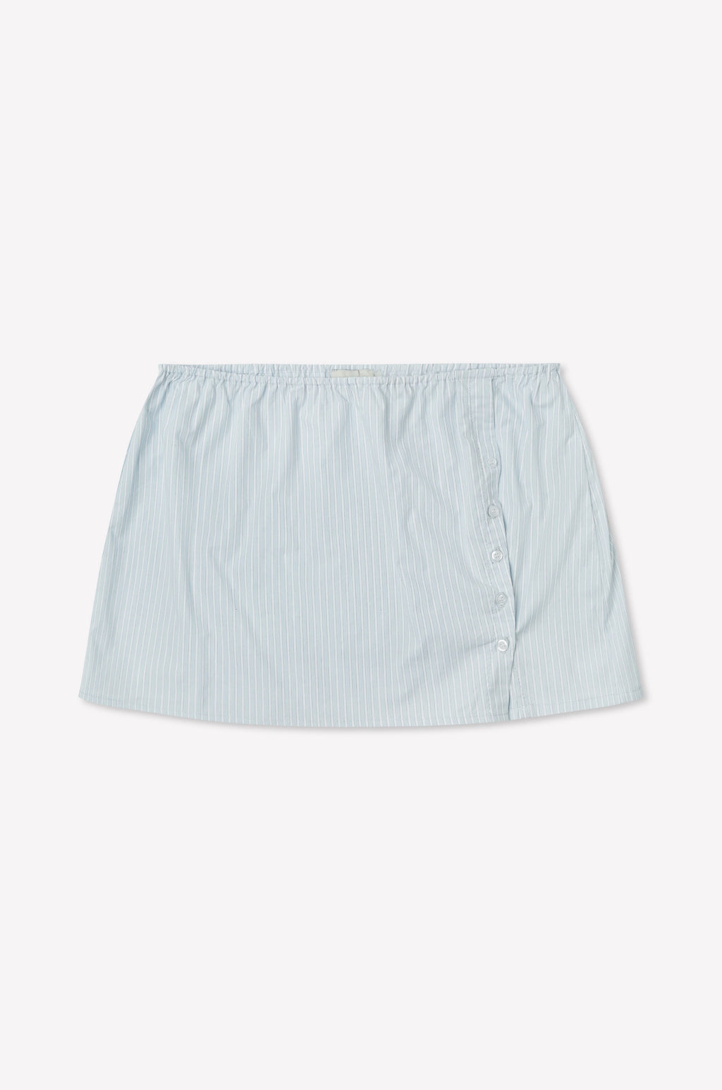 PLEAT SPLIT SKIRT - MIST STRIPE