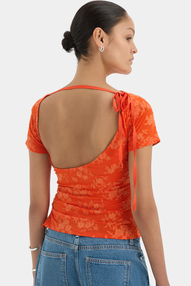 (PRE-ORDER) BLANCA TOP - PALMERA TANGERINE