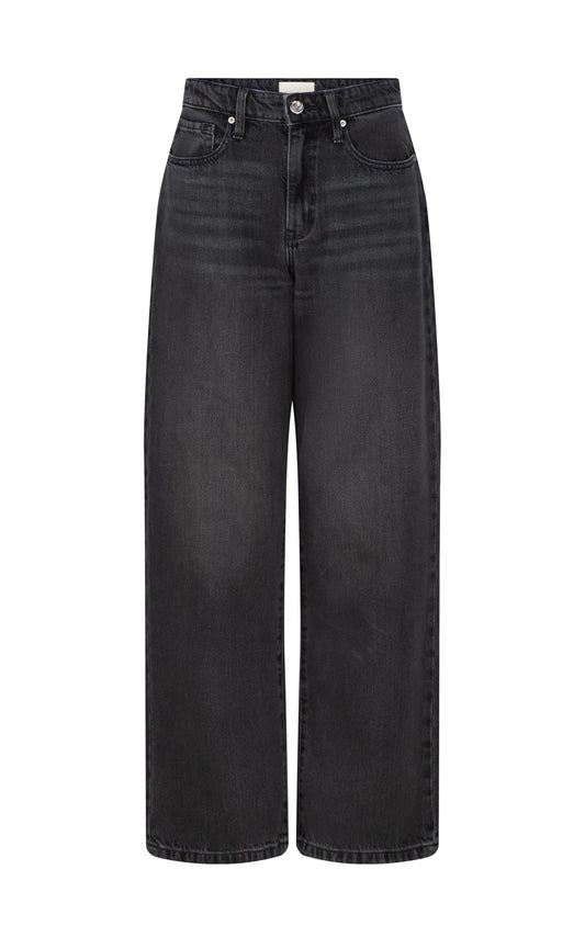 (PRE-ORDER) OLIVE MID SLOUCHY WIDE JEAN - VINATGE BLACK